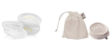 Comparativa visual entre discos de lactancia desechables y reutilizables de tela