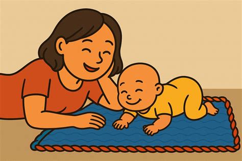 Bebé realizando tummy time en un capazo