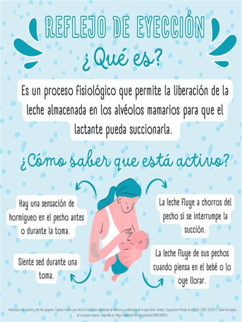 Ilustración del reflejo de eyección de la leche