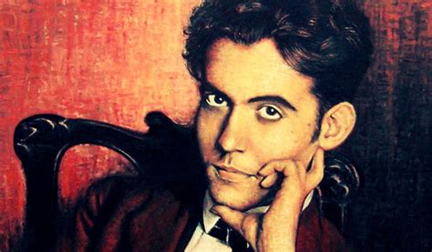 Retrato de Federico García Lorca en un ambiente de inspiración popular española