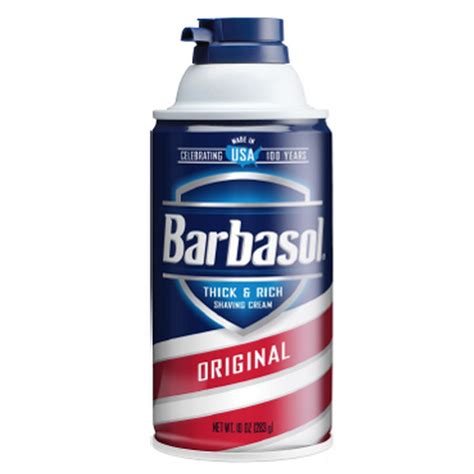 Diseño detallado del bote de crema de afeitar Barbasol modificado