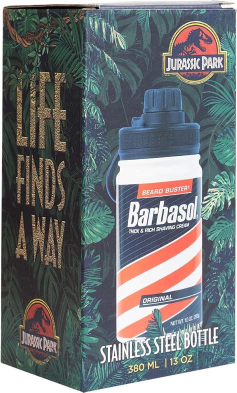 Réplica detallada del bote de Barbasol de Jurassic Park