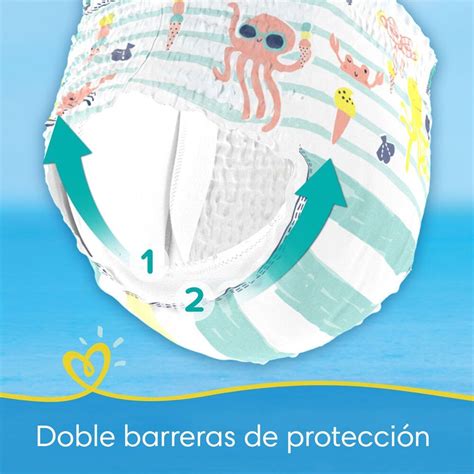 Infografía comparativa de pañales convencionales y pañales de piscina