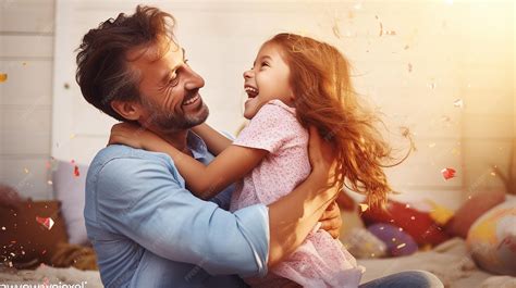 Foto de una hija abrazando fuertemente a su padre