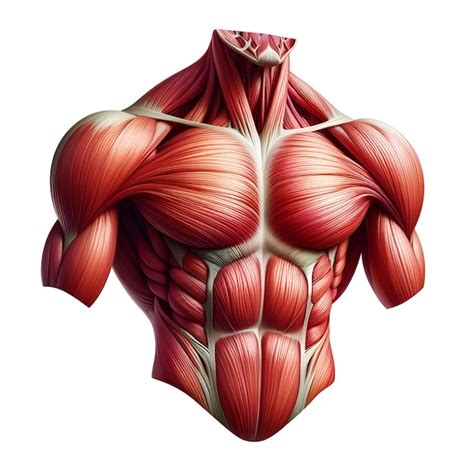 Detalle del torso masculino con énfasis en la musculatura sugerida por líneas finas y sombreado sutil.