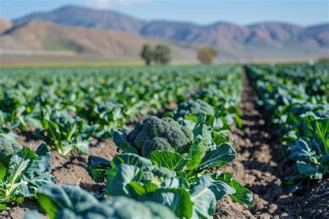 Foto de cultivos de brócoli en campo