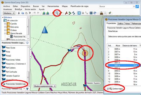 Demostración gráfica de cómo eliminar una sección de un track en BaseCamp
