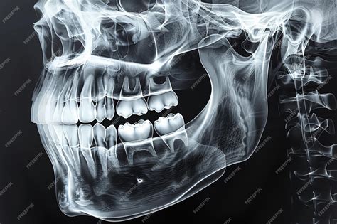 Radiografía o ilustración de mandíbula con hipoplasia en microsomía hemifacial