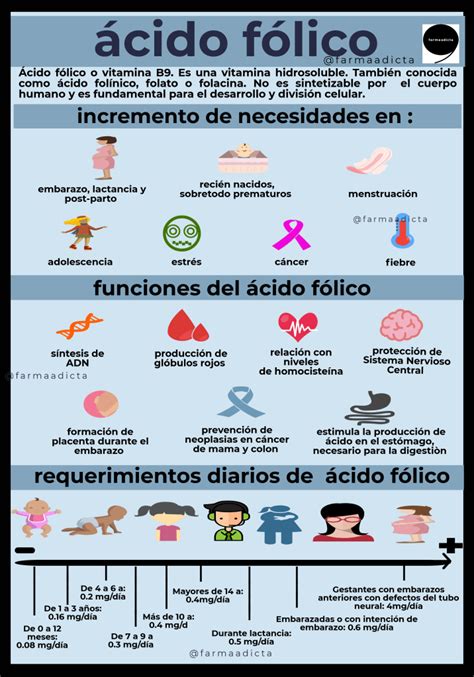 infografía sobre la importancia del ácido fólico en el desarrollo infantil