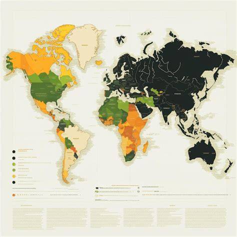 Mapa infográfico mostrando figuras amenazantes en nanas por región cultural