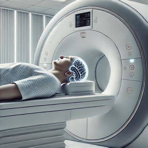 Imagen de resonancia magnética cerebral de un bebé, destacando áreas de desarrollo