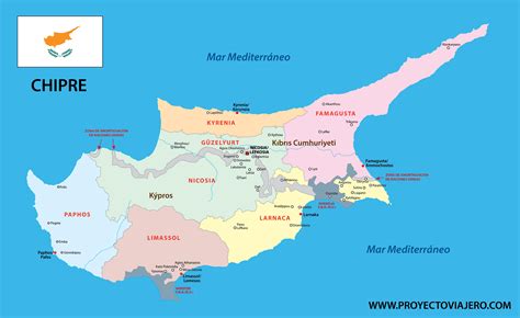 Mapa de Chipre mostrando su ubicación estratégica en el Mediterráneo oriental