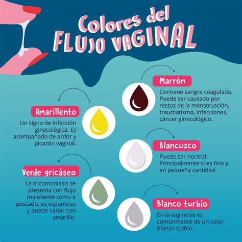 Infografía: Tipos de flujo vaginal en el embarazo por color y significado