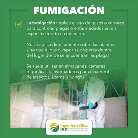 Diferencia entre fumigación con gas y pulverización líquida en agricultura