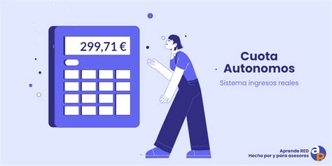 Esquema visual del cálculo de la cuota de autónomos según ingresos reales y su ajuste anual