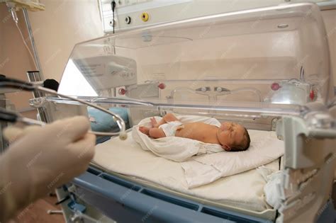 Equipo médico y padres interactuando con un bebé en una incubadora