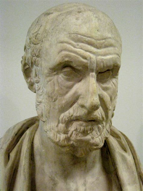 Busto de Hipócrates, padre de la medicina