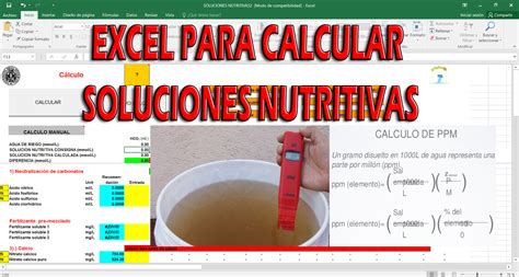 Esquema de cálculo de solución nutritiva