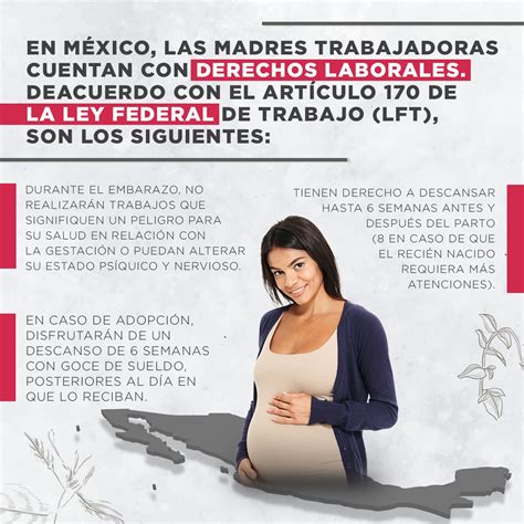 Infografía sobre los derechos laborales de las madres embarazadas