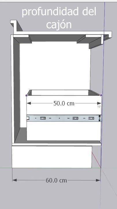 Esquema detallado de las dimensiones y distribución de los cajones del cambiador Darlington