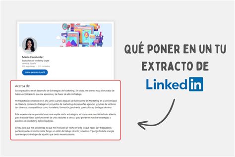 Ejemplo de la sección de introducción de un perfil de LinkedIn