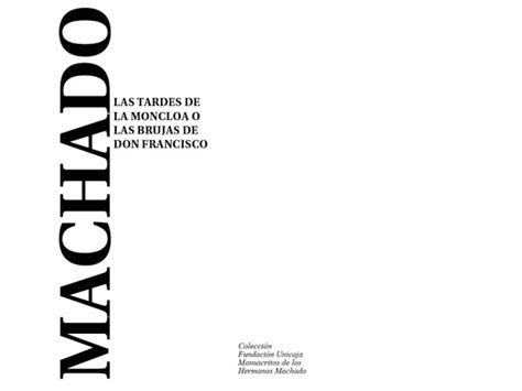 Portada de la edición de los manuscritos de los hermanos Machado de la Fundación Unicaja
