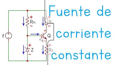 Circuito básico de fuente de corriente constante con transistor bipolar