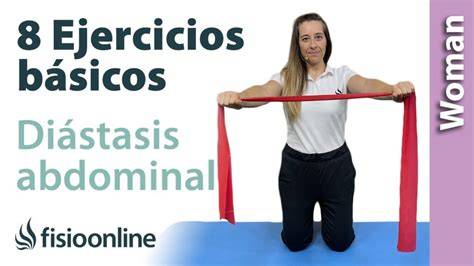 Diagrama explicativo de la diástasis abdominal y ejercicios correctivos