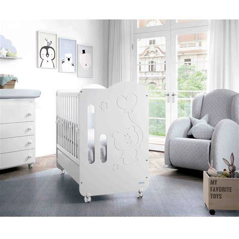 Cuna Micuna Globito blanco con detalles de osito y globo