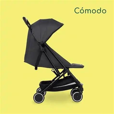 ilustracion de una silla de paseo moderna con un bebe