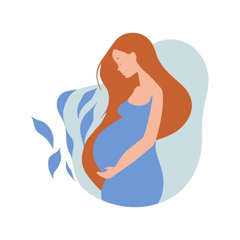 ilustración de una mujer embarazada aplicándose una compresa caliente en el abdomen