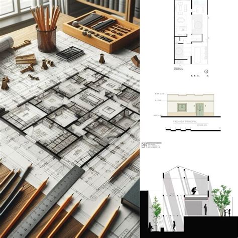 Collage de imágenes de algunos de los proyectos arquitectónicos expuestos en