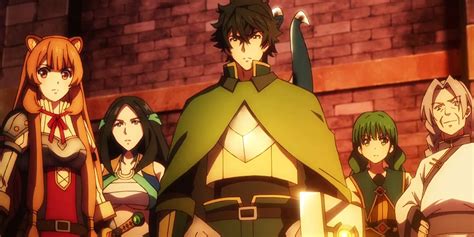 Ilustración de Naofumi como un paria, apartado de los demás héroes