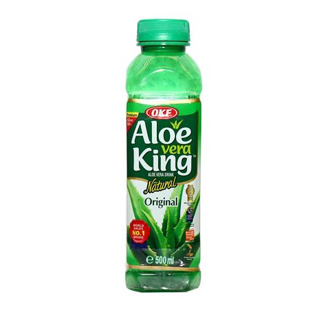 Foto de la botella de OKF Aloe Vera King Original con la marca visible