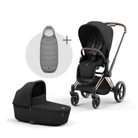 Infografía detallando las dimensiones del saco cubrepiés Cybex Gold, con iconos de longitud, anchura y altura.
