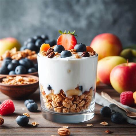 Infografía: ingredientes clave para chupetes de yogurt light con frutas (yogur, frutas del bosque, miel).