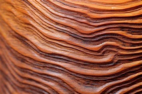 Detalle de la veta de la madera de teca en un mueble