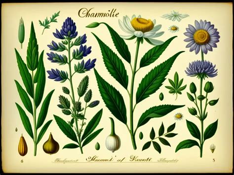 Ilustración de plantas medicinales usadas en la Edad Media