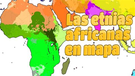 Mapa de África con marcadores de grupos étnicos y sus nombres para sanadoras