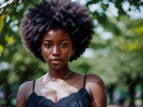 Mujer afrodescendiente con cabello afro natural