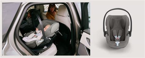 Fotografía comparativa de las sillas de coche CYBEX Cloud T i-Size, Sirona T i-Size y Solution T i-Fix destacando sus características.