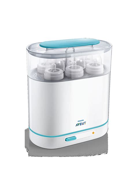 Foto de un esterilizador de biberones eléctrico a vapor