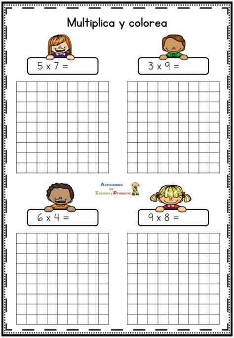 Diagrama explicando el uso de cuadrículas para entender la multiplicación