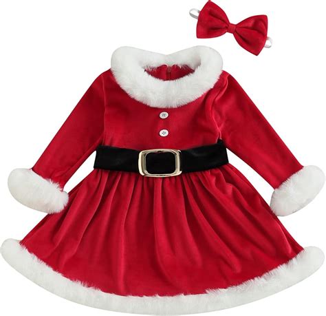 Bebé con vestido rojo de Navidad o conjunto de tartán
