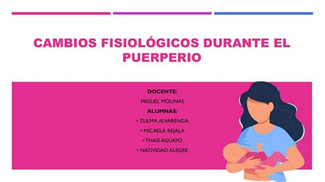 Esquema de los cambios fisiológicos en el cuerpo femenino durante el puerperio