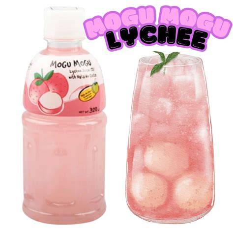 Foto de la bebida Mogu Mogu Lychee con trozos de nata de coco