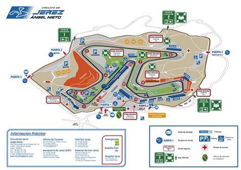 Mapa o esquema del Circuito de Jerez-Ángel Nieto