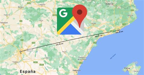 mapa con distancias entre puntos para ejercicios de longitud