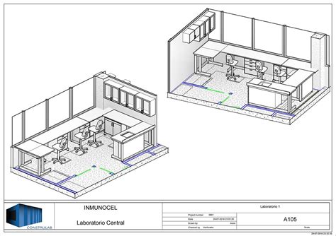 Diseño de un laboratorio de embriología con flujo de aire y zonas limpias