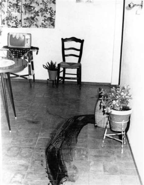 Imagen del primer atestado de la Guardia Civil en Los Galindos, mostrando el rastro de sangre de Juana Martín.